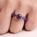 Amethyst Beads Ring