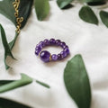 Amethyst Beads Ring