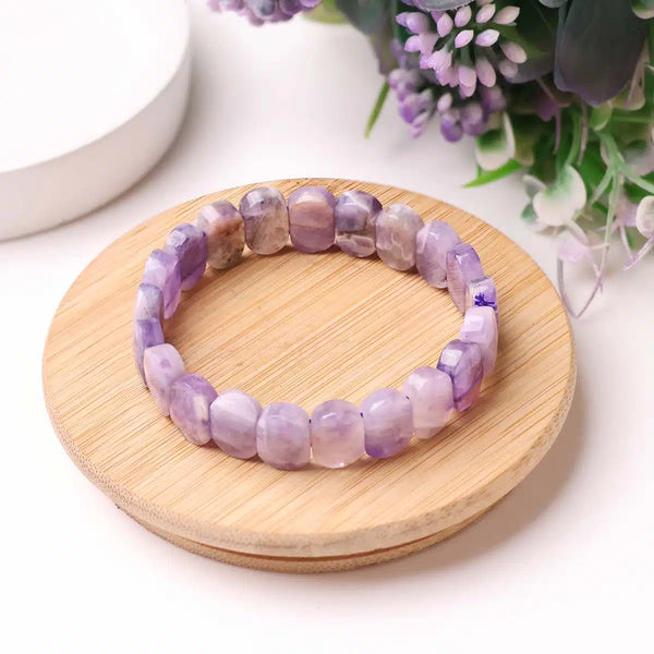 Amethyst Oval Faceted Bracelet