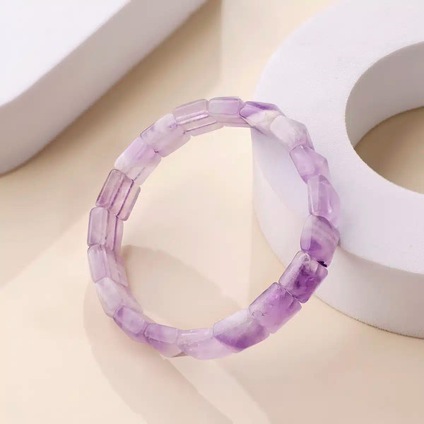 Amethyst Pyramid Shape Bracelet