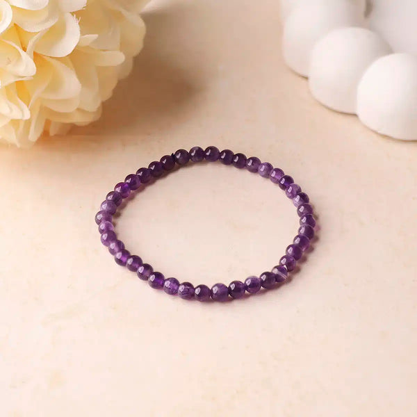 Amethyst Round Beads Bracelet