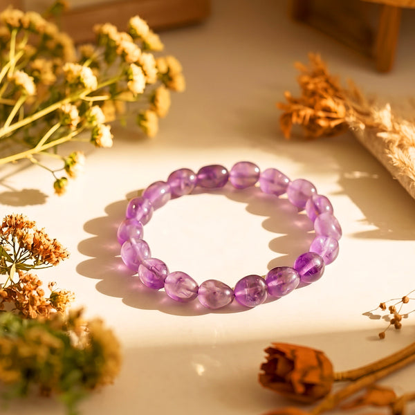 Amethyst Small Tumble Bracelet