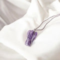 Amethyst Wire-Wrapped Angel Pendant