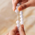 Aquamarine Round Beads Bracelet (Dyed)