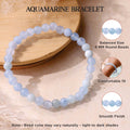 Aquamarine Round Beads Bracelet (Dyed)