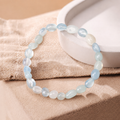 Aquamarine Small Tumble Beads Bracelet