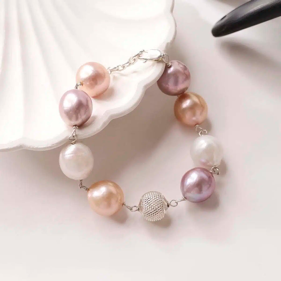 Baroque Pearl Necklace Silver