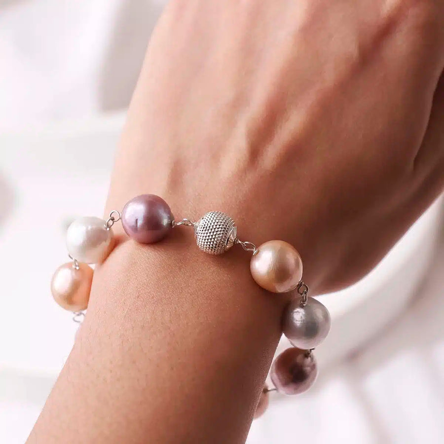 Baroque Pearl Necklace Silver