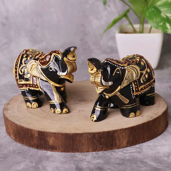 Black Agate Elephant