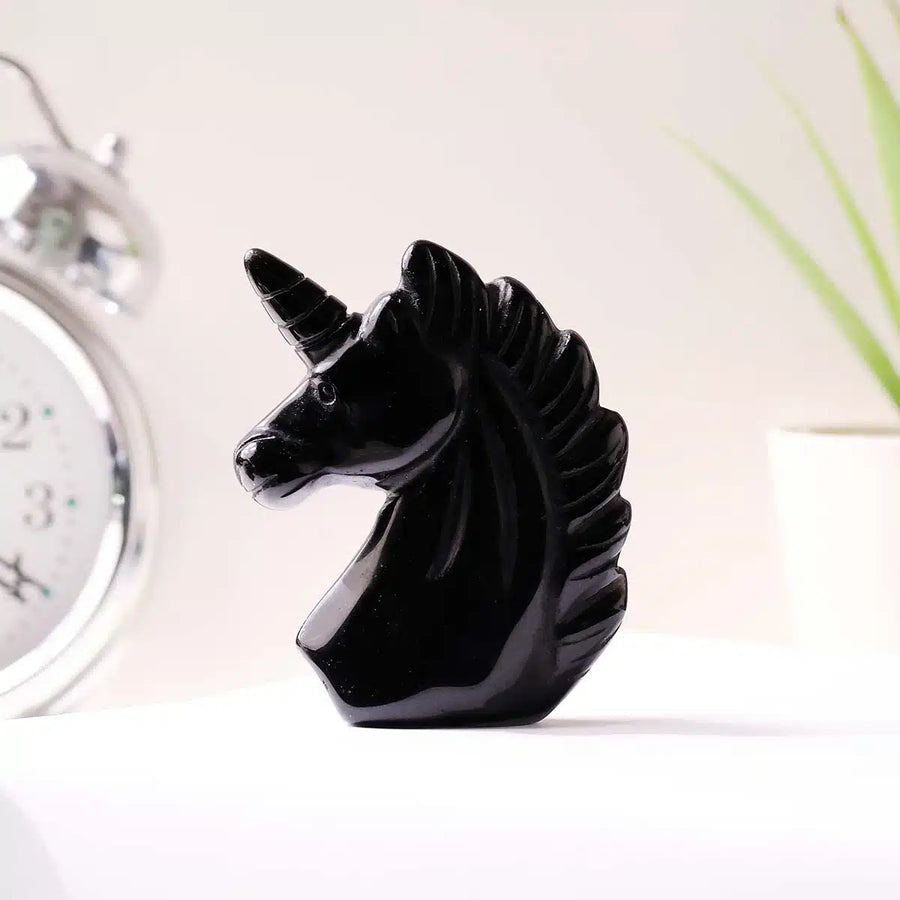 Black Agate Small Unicorn