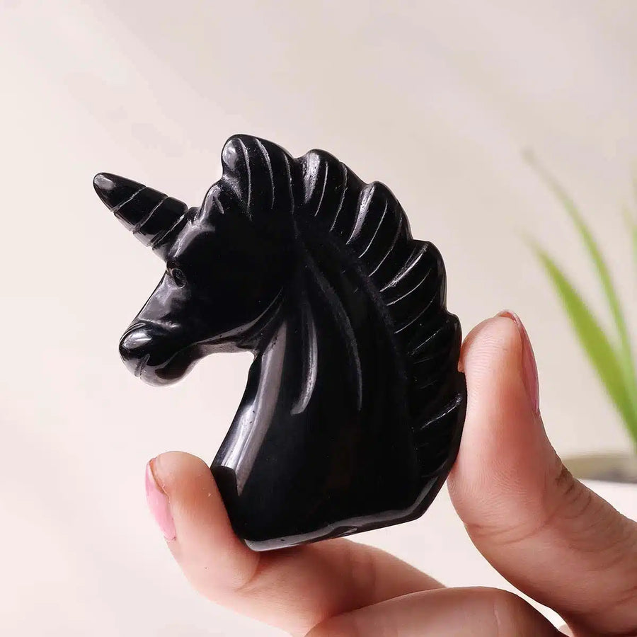 Black Agate Small Unicorn
