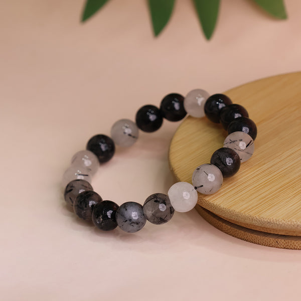Black Rutile Bracelet 10mm HQ