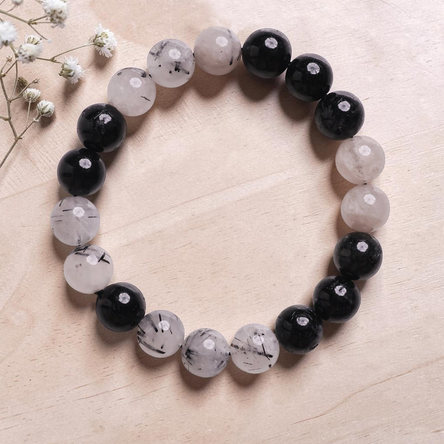 Black Rutile Bracelet 10mm HQ