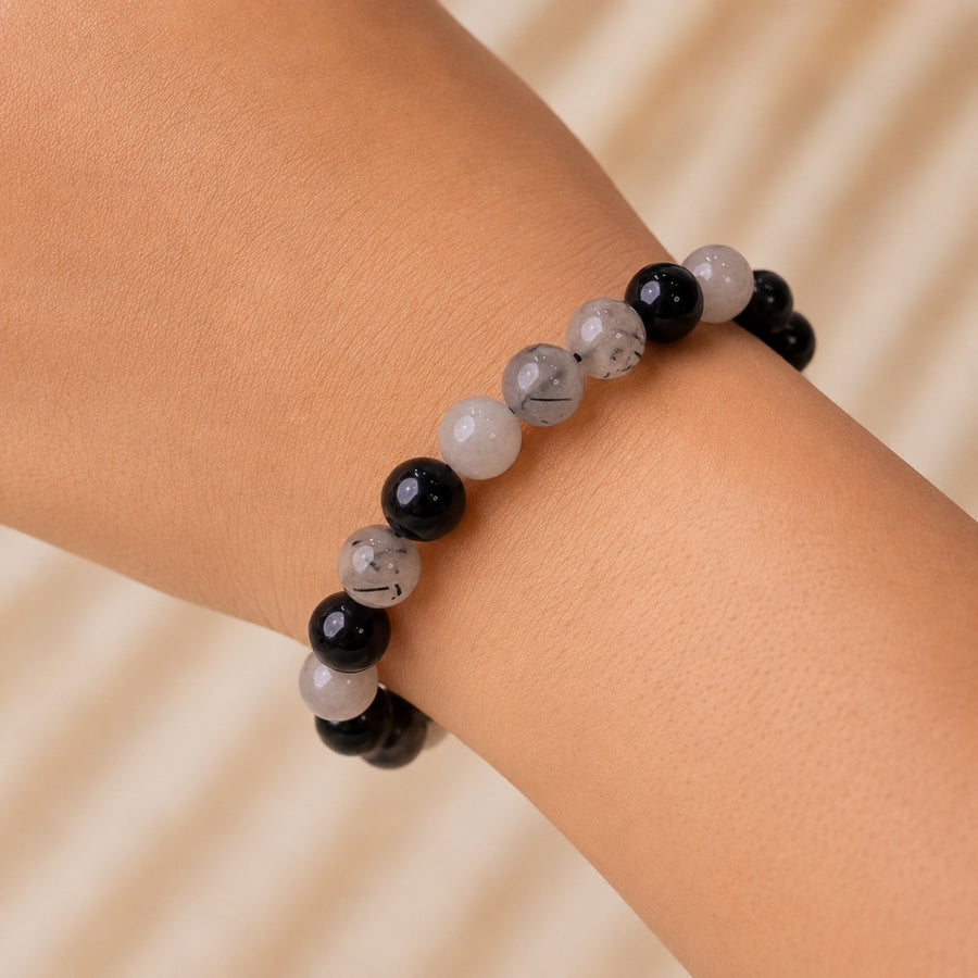 Black Rutile Bracelet 10mm HQ
