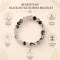 Black Rutile Buddha Bracelet 8mm