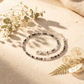 Black Rutile Faceted Anklet 2 mm