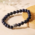 Blue Goldstone Buddha Bracelet 8 mm