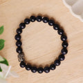 Blue Goldstone Buddha Bracelet 8 mm