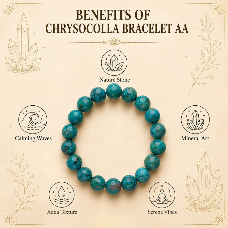 Chrysocolla Bracelet HQ 11-12 MM AA
