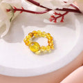 Citrine Beads Ring