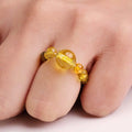 Citrine Beads Ring