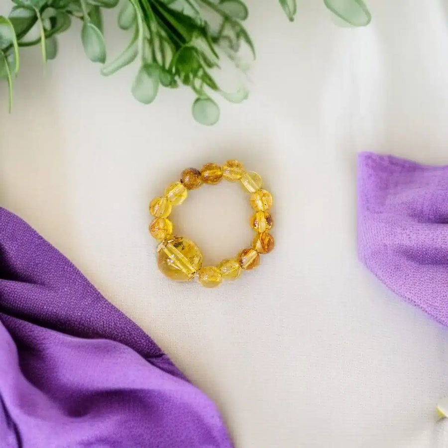 Citrine Beads Ring