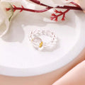 Clear Quartz Beads Ring