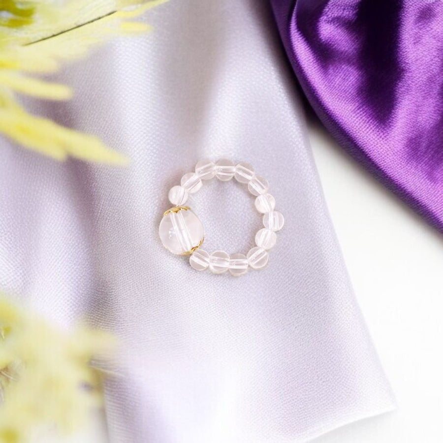 Clear Quartz Beads Ring