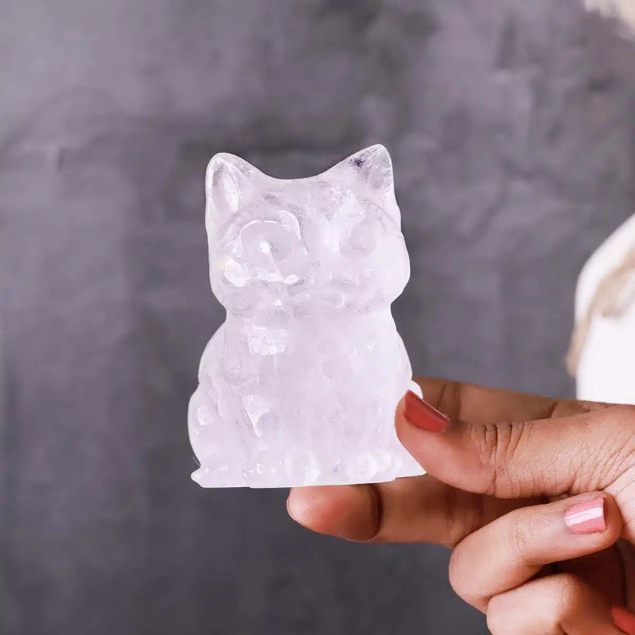 Clear quartz Cat