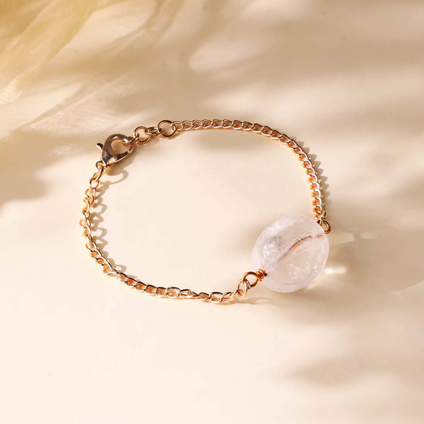 Clear Quartz Single Tumble Bracelet