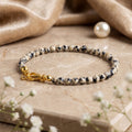 Dalmation Jasper Faceted Chain Bracelet 4mm