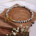 Dalmation Jasper Faceted Chain Bracelet 4mm