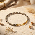 Dalmation Jasper Faceted Chain Bracelet 4mm