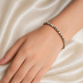 Dalmation Jasper Faceted Chain Bracelet 4mm