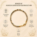 Dalmation Jasper Faceted Chain Bracelet 4mm