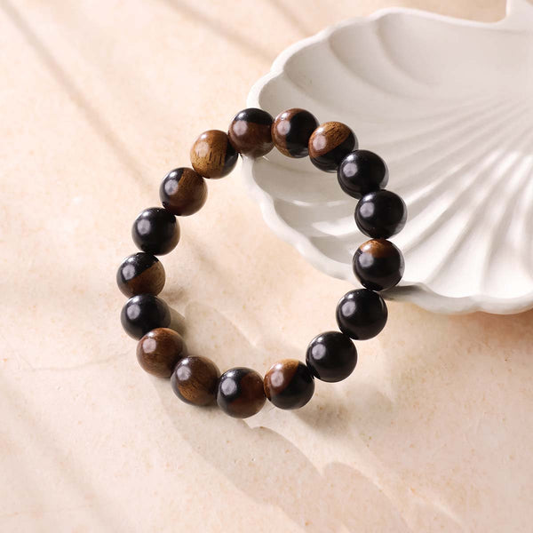 Ebony Yin Yang Wood Bracelets