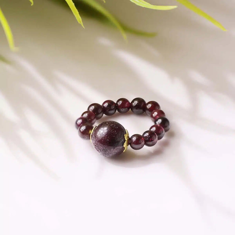 Garnet Beads Ring