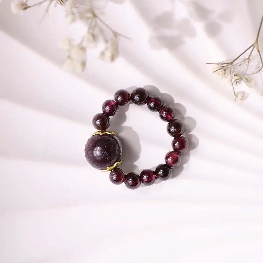 Garnet Beads Ring