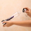 Glass Water Bottle With Amethyst Pencil
