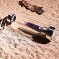 Glass Water Bottle With Amethyst Pencil