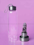 Glass Water Bottle With Amethyst Pencil