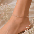 Golden Sunstone Faceted Anklet 2 mm
