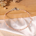 Golden Sunstone Faceted Anklet 2 mm
