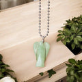 Green Aventurine Angel Wire Wrapped Pendant