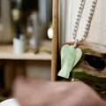 Green Aventurine Angel Wire Wrapped Pendant