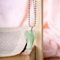 Green Aventurine Angel Wire Wrapped Pendant