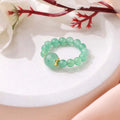 Green Aventurine Beads Ring