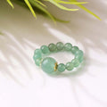 Green Aventurine Beads Ring