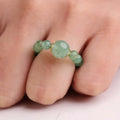 Green Aventurine Beads Ring