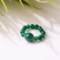 Green Jade Beads Ring